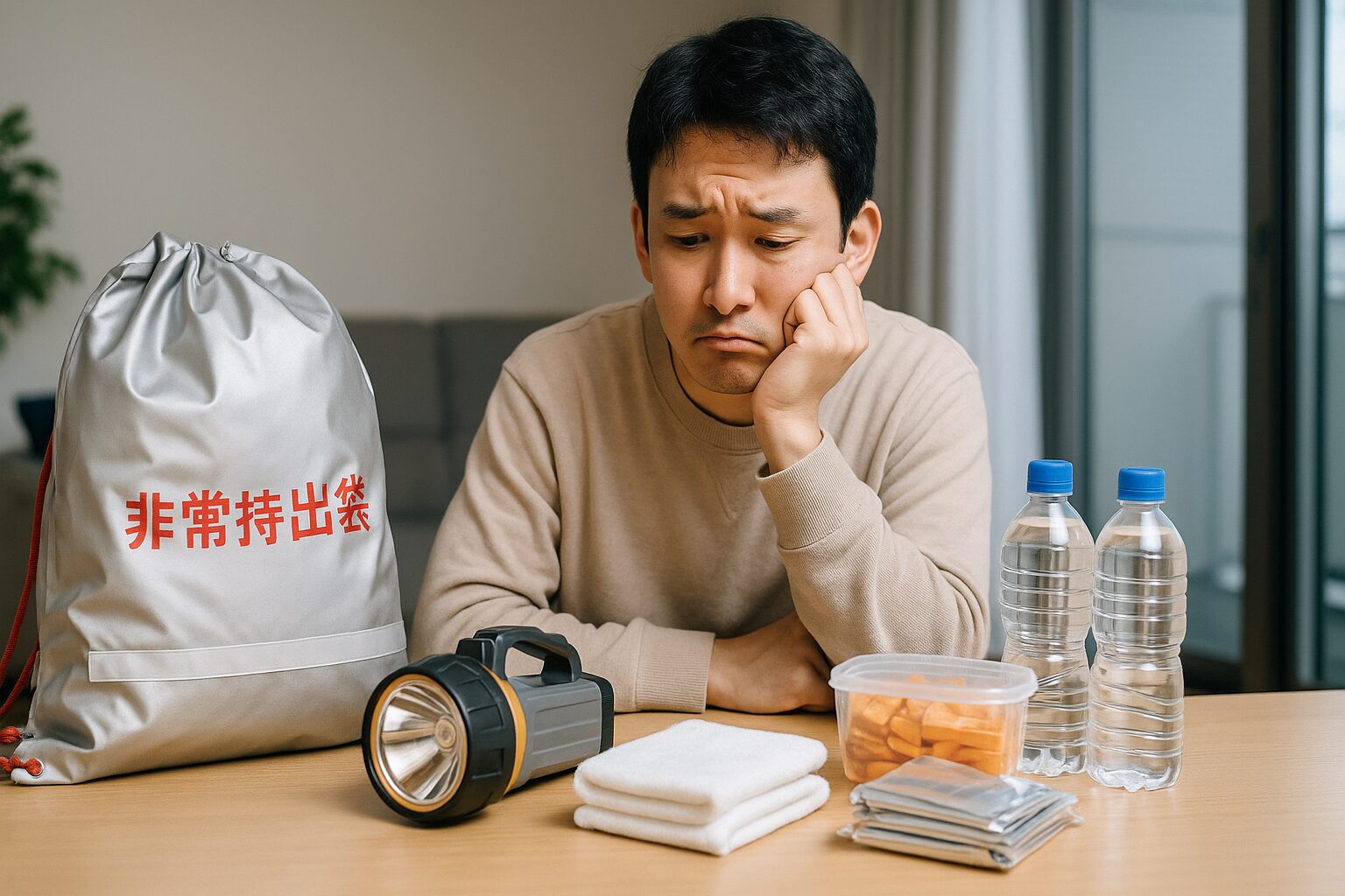 困って悩む男性