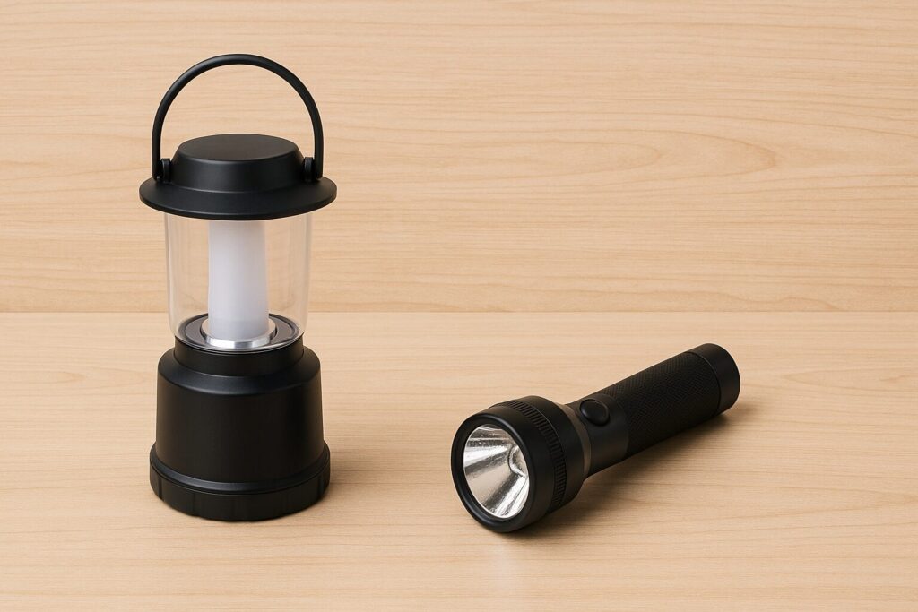 ランタンと懐中電灯